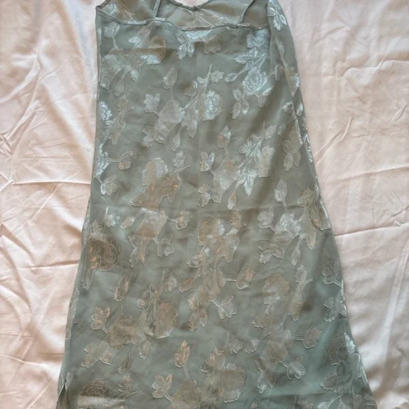 Vintage, Inner Most, Sea Foam Green Slip Dress - Picture 3 of 5